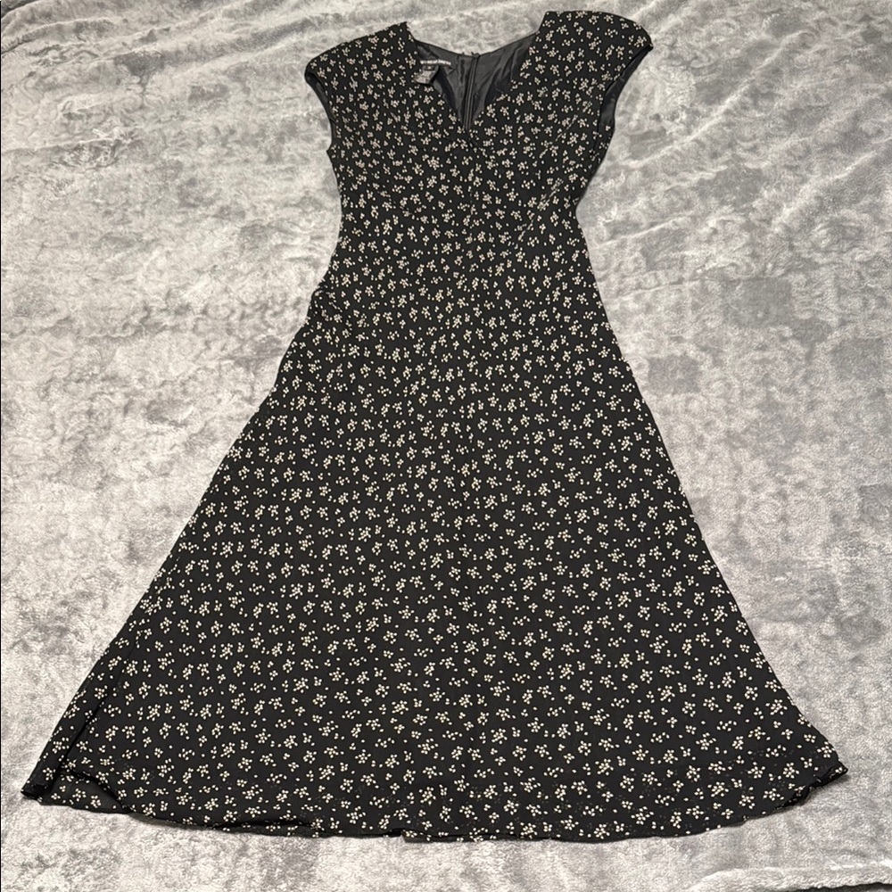 Elegant Black Floral Dress